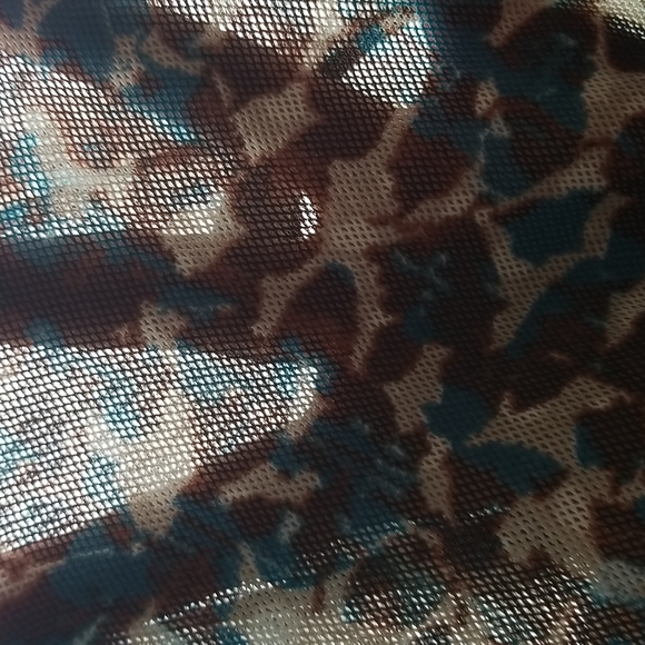 (XL) Revolution by Ricki's 100% Nylon Sheer Mesh Ruffle Tiered Tank Top Business - Picture 9 of 9